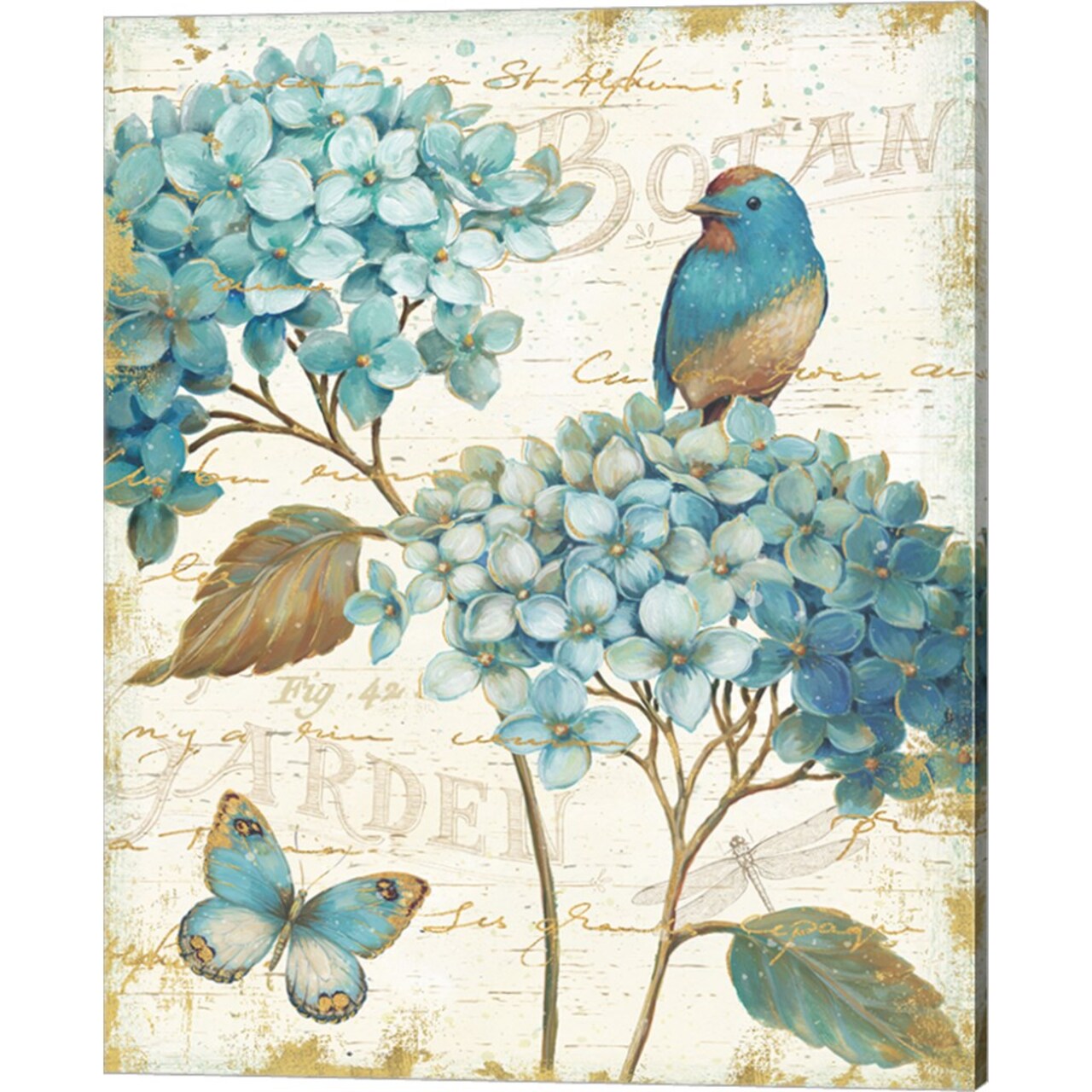 Blue Garden III by Daphne Brissonnet 16" x 20" Canvas Wall Art